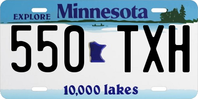 MN license plate 550TXH