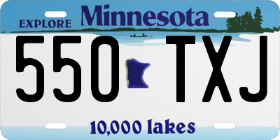 MN license plate 550TXJ