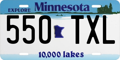 MN license plate 550TXL