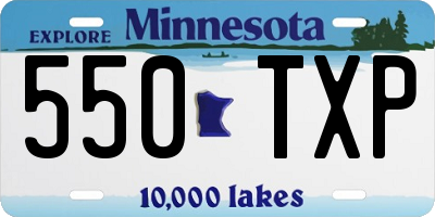 MN license plate 550TXP