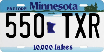 MN license plate 550TXR