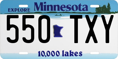 MN license plate 550TXY