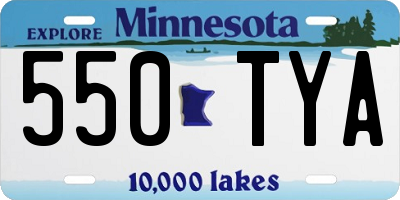 MN license plate 550TYA