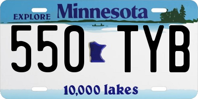 MN license plate 550TYB