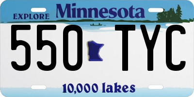 MN license plate 550TYC