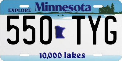 MN license plate 550TYG