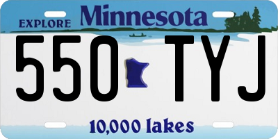 MN license plate 550TYJ