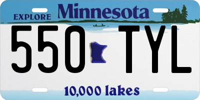 MN license plate 550TYL