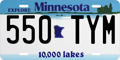MN license plate 550TYM