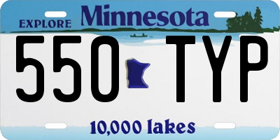 MN license plate 550TYP