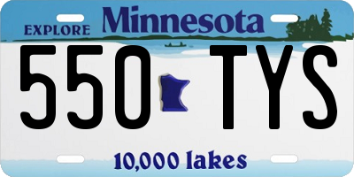 MN license plate 550TYS