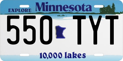 MN license plate 550TYT