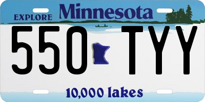 MN license plate 550TYY