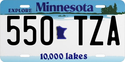 MN license plate 550TZA
