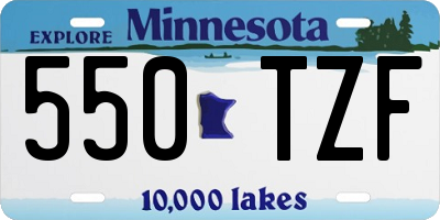 MN license plate 550TZF