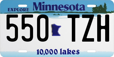 MN license plate 550TZH