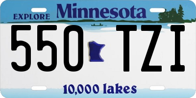 MN license plate 550TZI