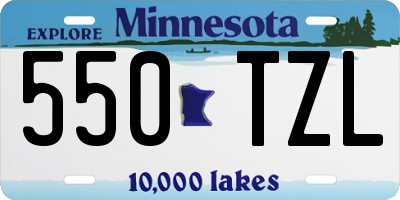 MN license plate 550TZL