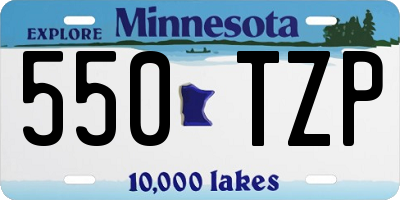 MN license plate 550TZP
