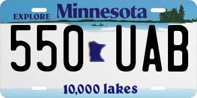 MN license plate 550UAB