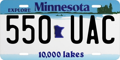 MN license plate 550UAC