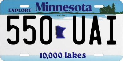 MN license plate 550UAI