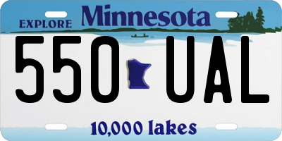 MN license plate 550UAL