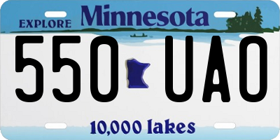 MN license plate 550UAO