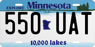 MN license plate 550UAT
