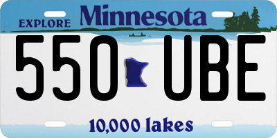MN license plate 550UBE