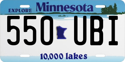 MN license plate 550UBI