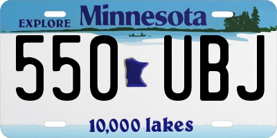 MN license plate 550UBJ