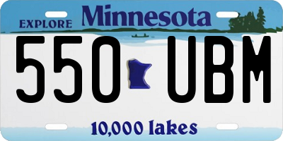 MN license plate 550UBM