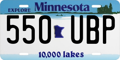 MN license plate 550UBP