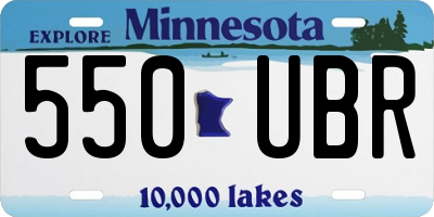 MN license plate 550UBR