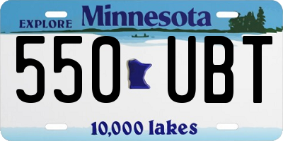 MN license plate 550UBT