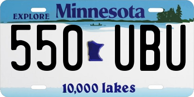 MN license plate 550UBU