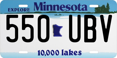 MN license plate 550UBV