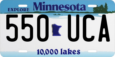 MN license plate 550UCA