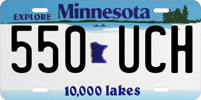 MN license plate 550UCH
