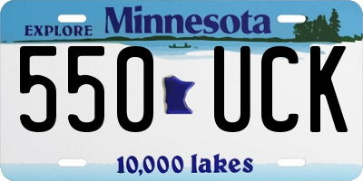 MN license plate 550UCK