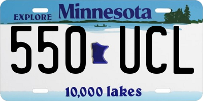 MN license plate 550UCL