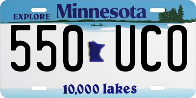MN license plate 550UCO