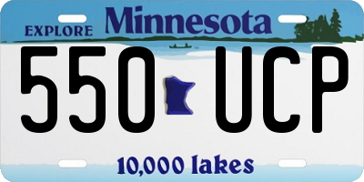MN license plate 550UCP