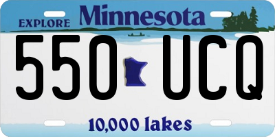 MN license plate 550UCQ