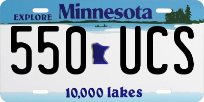 MN license plate 550UCS