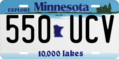 MN license plate 550UCV