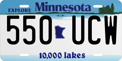 MN license plate 550UCW