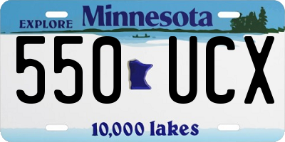 MN license plate 550UCX