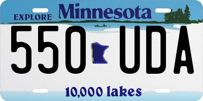 MN license plate 550UDA